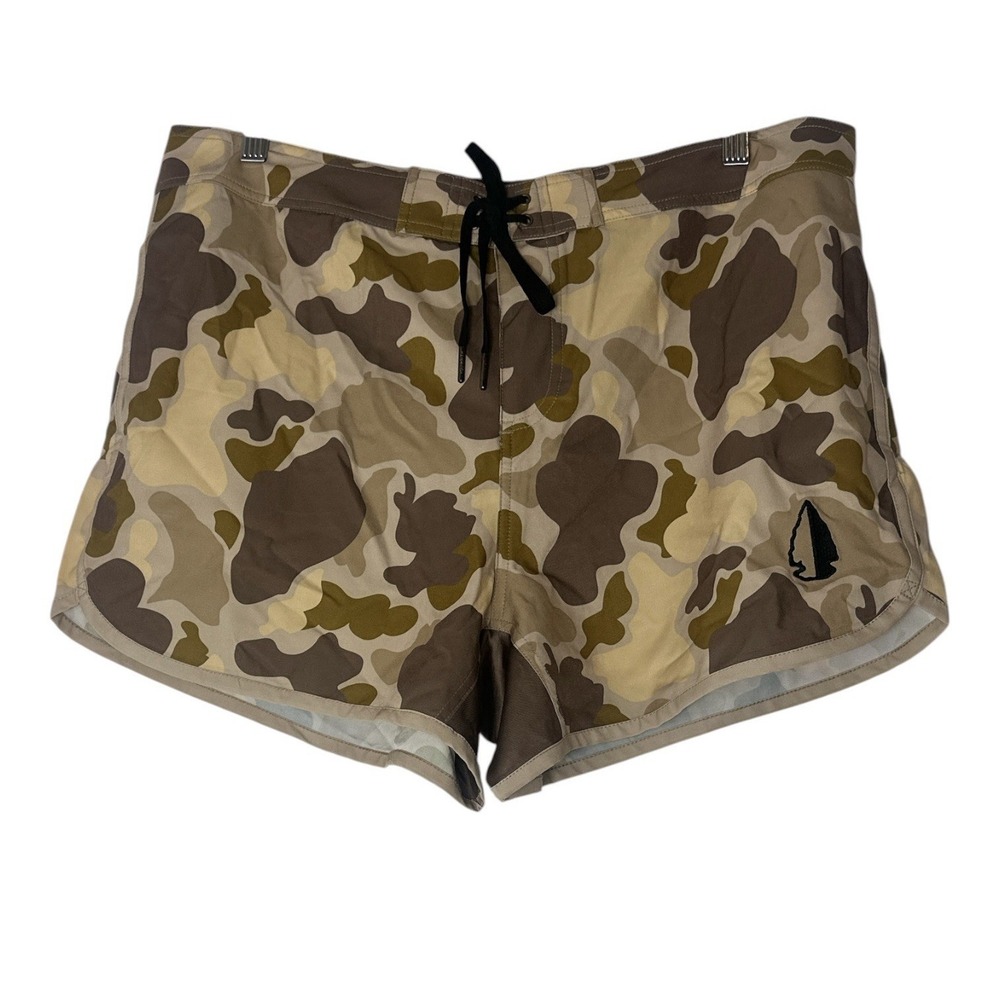 Tachuntfish Shorts Mens XL Camo Camouflage Athletic Desert Duck Hunter Pockets
